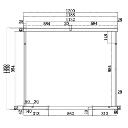 B02 Infrared Sauna 2 seats 120x120x190cm