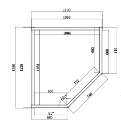 S2G Angular combined sauna 2 seats 120x59x85x190cm