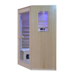 S2G Angular combined sauna 2 seats 120x59x85x190cm