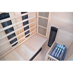 Combined sauna S 2 seats 120x59x85x190cm