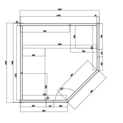 B3G Angular Infrared sauna 4 seats 150x89x84,2x190cm
