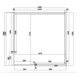 WA03 Angular Infrared sauna 4 seats 150x150x190cm