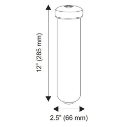 Pre Filtro in linea SED 2,5" X 12" - 5MCR ATT. 1/4" F (MADE IN EU) Sedimenti
