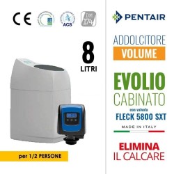 Addolcitore Evolio 8LT 1-2pp Cabinato Volume Fleck con bypass Pentair