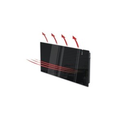 Aetherea 15 Black Oxidania WiFi Ready 1500W Dual-Therm glass electric radiator RMV15302