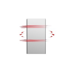 Icon 7 Bianco 750W Radiatore Elettrico Verticale Dual-Therm Radialight ICO07011