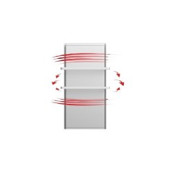 Icon 7 2B Anthracite grey 750W towel warmer Dual-Therm Radialight Vertical Electric Radiator ICO07113