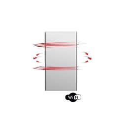 Icon 7 Anthracite grey 750W WiFi Dual-Therm Radialight Vertical Electric Radiator ICO07112