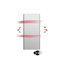 Icon 10 Anthracite grey 1000W WiFi Dual-Therm Radialight Vertical Electric Radiator ICO10112