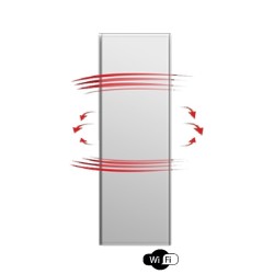 Icon 15 Anthracite grey 1500W WiFi Dual-Therm Radialight Vertical Electric Radiator ICO15112