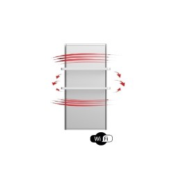 Icon 7 2B Grigio Antracite 750W Scaldasalviette WiFi Radiatore Elettrico Verticale Dual-Therm Radialight ICO07114