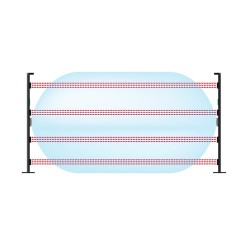 Barriera EKO-DT portata 50m h 2,0m 2 coppie raggi 3 lenti EK2DT50/2.0