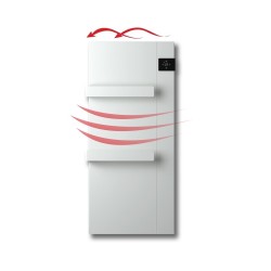 Onsen White 750W Towel Warmer Vertical Dual-Therm Radialight Electric Radiator ONS07001