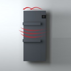 Onsen Grigio Antracite 750W Scaldasalviette Radiatore Elettrico Verticale Dual-Therm Radialight ONS07011