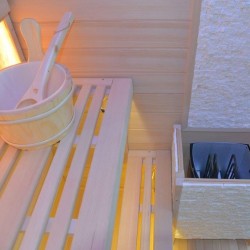 TDS Sauna finlandese con pietre di sale 2 posti 120x110x200cm