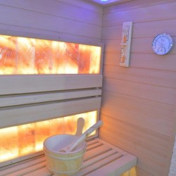 TDS Sauna finlandese con pietre di sale 2 posti 120x110x200cm