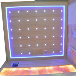 TDS Sauna finlandese con pietre di sale 2 posti 120x110x200cm