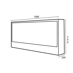 Caminetto da incasso modello ISPICA larghezza 108 750-1500W