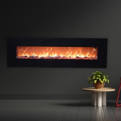 Caminetto da parete modello PORDOI larghezza 183 750-1500W