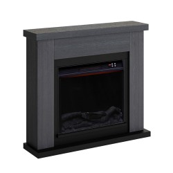 Caminetto a pavimento modello ASCIANO con cornice Grigia 750-1500W