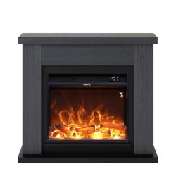 Caminetto a pavimento modello ASCIANO con cornice Grigia 750-1500W