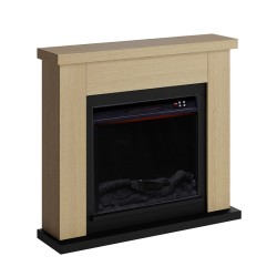 Caminetto a pavimento modello ASCIANO con cornice Rovere 750-1500W