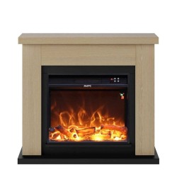 Caminetto a pavimento modello ASCIANO con cornice Rovere 750-1500W