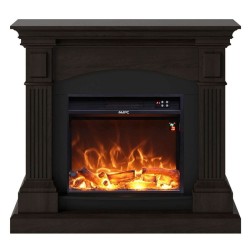 Caminetto a pavimento modello CETONA con cornice Wengè 750-1500W