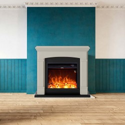 Caminetto a pavimento modello SIENA con cornice Beige 750-1500W