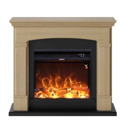 Caminetto a pavimento modello SIENA con cornice Rovere 750-1500W