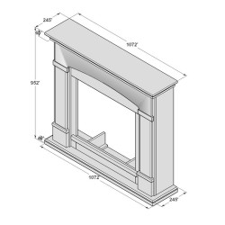 Caminetto a pavimento modello SIENA con cornice Grigio Scura 750-1500W