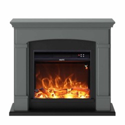 Caminetto a pavimento modello SIENA con cornice Grigio Scura 750-1500W