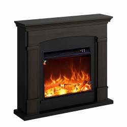 Caminetto a pavimento modello SIENA con cornice Wengè 750-1500W