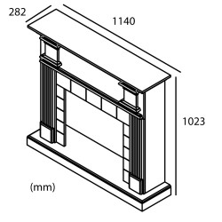 Cornice in Legno per Camino elettrico da incasso modello CALDERA Grigio