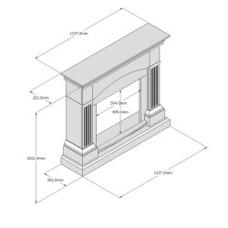 Cornice in Legno per Camino elettrico da incasso modello CETONA Nero