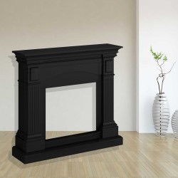 Cornice in Legno per Camino elettrico da incasso modello CETONA Nero