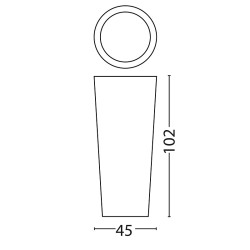 Vaso luminoso rotondo H102 ricarica solare VASO-ROTONDO-SOLAR-102