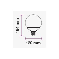 18W Lampada Led E27 G120 luce naturale