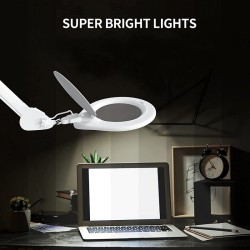 9W LED Clamp Lamp with 5 Diopter Magnifying Glass