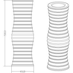 Luce decorativa led Multicolor Vaso