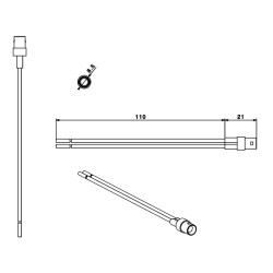 Red LED Lamp for Switches with Wire Terminals