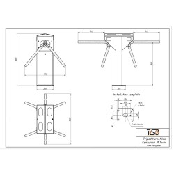 Tornello a tripode TiSO by Sicurit CENTURION-M TWIN