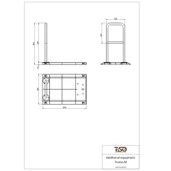 Ramped Base Platform for turnstiles TISO by Sicurit