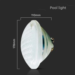 25W Pool Led PAR56 GLASS Cool White