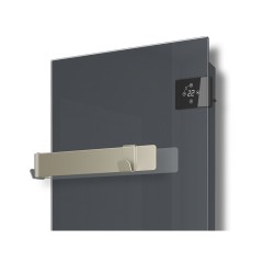 Silk Grigio Antracite in vetro 750W Scaldasalviette Radiatore Elettrico DualTherm Radialight ONS07031