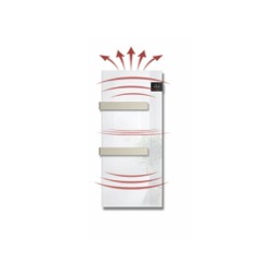 Silk White glass 750W Towel Warmer DualTherm Radialight Electric Radiator ONS07021