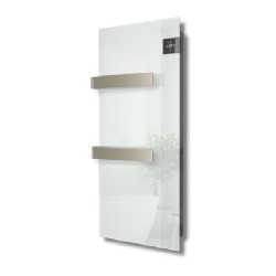 Silk EVO White Glass 1000W Towel Warmer DualTherm + fan Radialight SIL010021