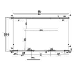 H04S Sauna infrarossi da esterno 4 posti 250x150x183cm
