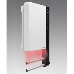 Windy Visio Termoventilatore con barre porta salviette e specchio Radialight 1000-1800W TBWIN023