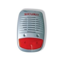 Outdoor siren Gray metallic with Sicurit flashing light SIR2000M
